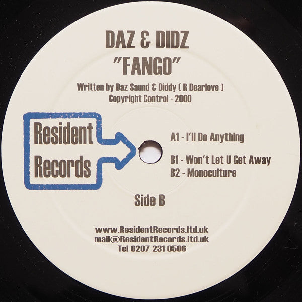 Daz & Didz - Fango | Very Good Plus (VG+) Excellent (EX)-
