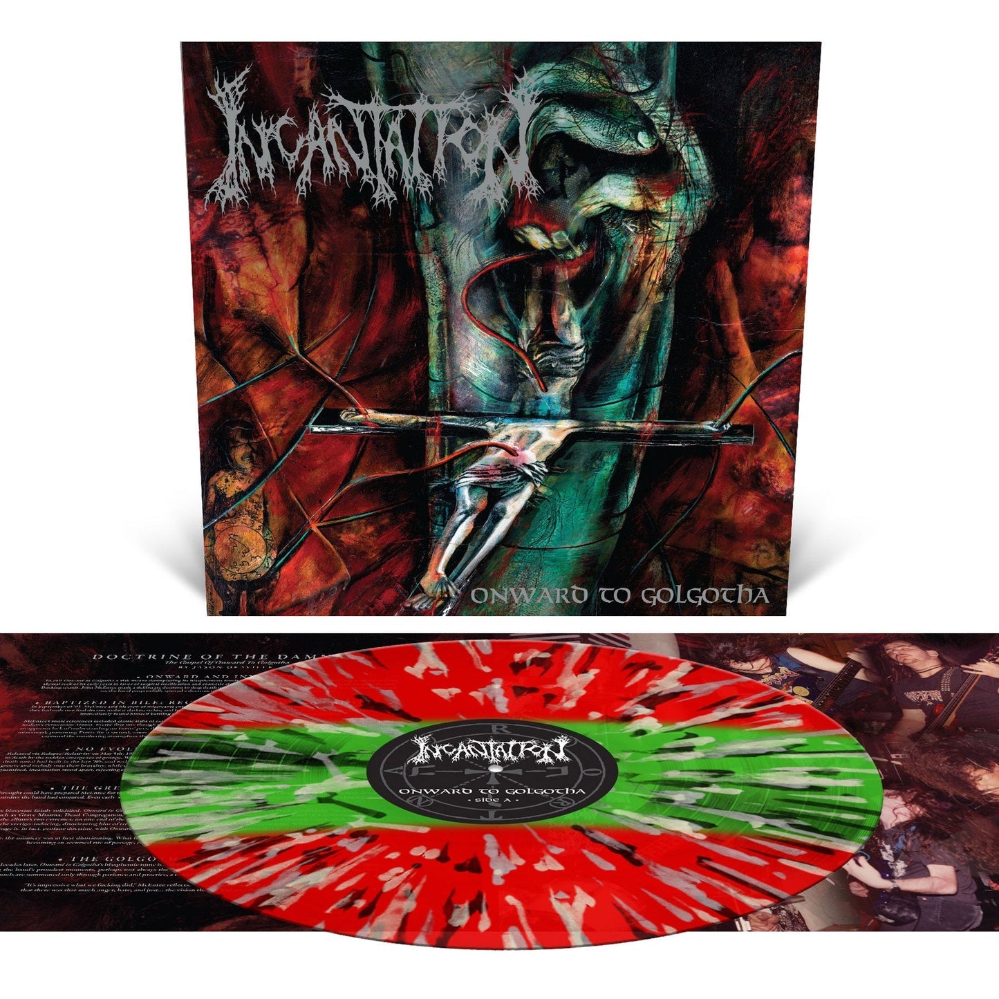 Incantation - Onward To Golgotha [Three Color Stripe With Splatter Vinyl] |-