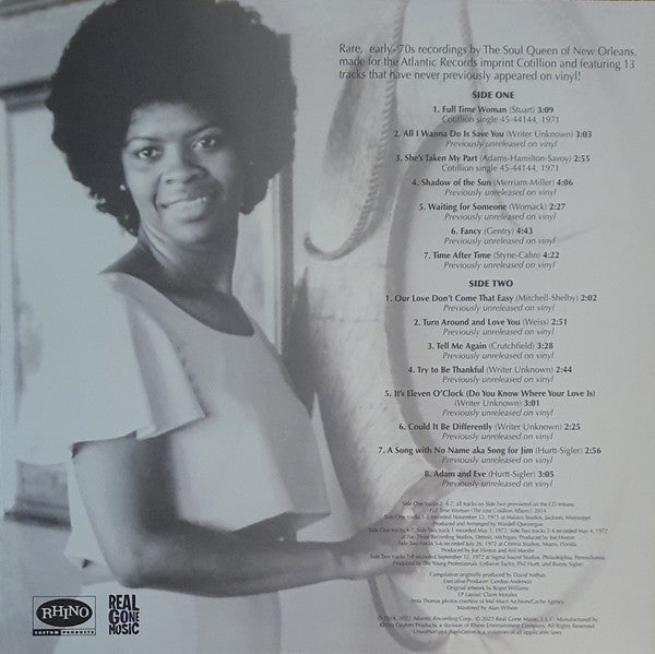 Irma Thomas - Full Time Woman (The Lost Cotillion Album) | Mint (M) Mint (M)-