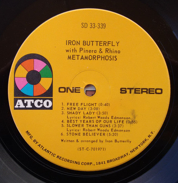 Iron Butterfly With Mike Pinera & El Rhino - Metamorphosis | Very Good (VG) Very Good Plus (VG+)--