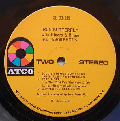Iron Butterfly With Mike Pinera & El Rhino - Metamorphosis | Very Good (VG) Very Good Plus (VG+)--