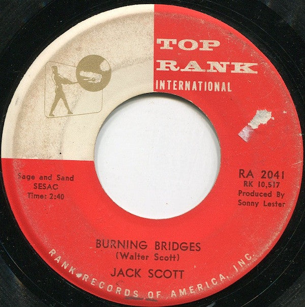 Jack Scott - Burning Bridges / Oh, Little One | Very Good Plus (VG+) Generic-