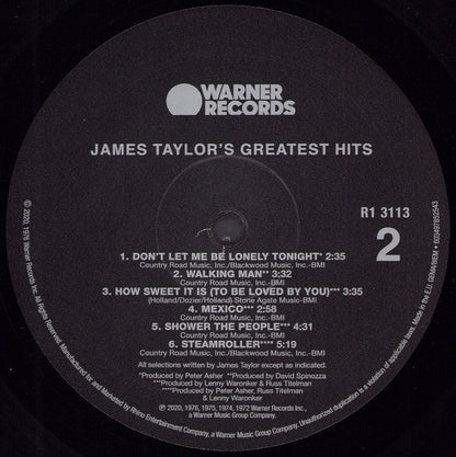 James Taylor - James Taylor's Greatest Hits (Vinyl) | Mint (M) Mint (M)-