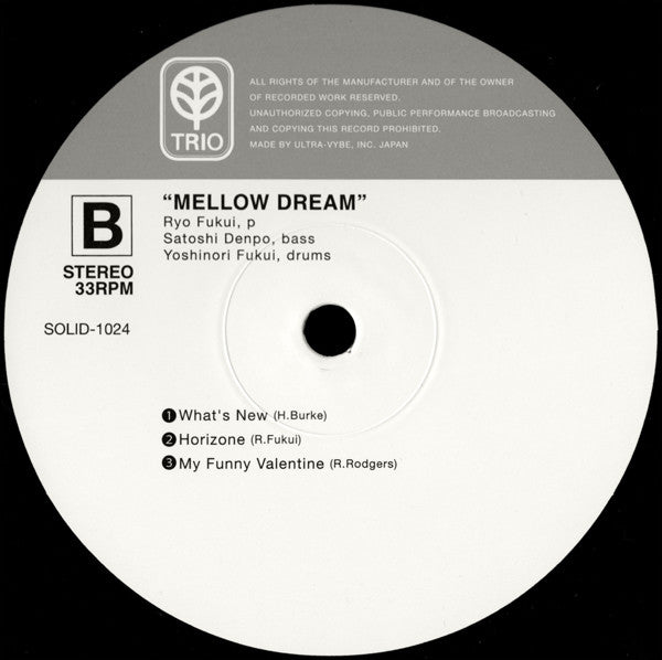 Ryo Fukui - Mellow Dream | Mint (M) Mint (M)-