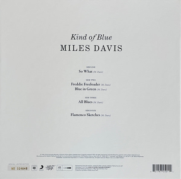 Miles Davis - Kind Of Blue | Mint (M) Mint (M)-