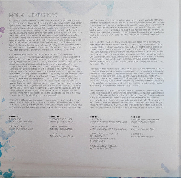 Thelonious Monk - Paris 1969 | Mint (M) Mint (M)-
