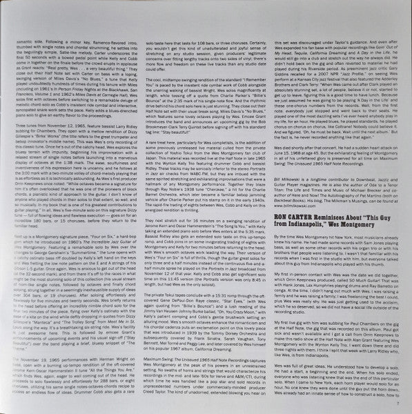 Wes Montgomery - Maximum Swing: The Unissued 1965 Half Note Recordings (3xVINYL RSD) |-