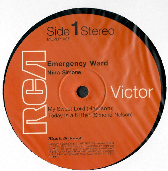 Nina Simone - In Concert - Emergency Ward! (VINYL LP Music On Vinyl MOVLP1027) |-
