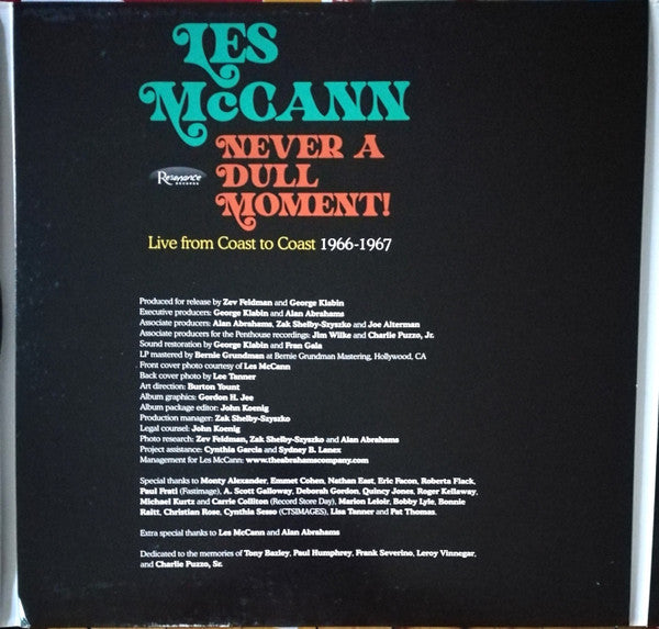 Les McCann - Never A Dull Moment! (Live From Coast To Coast 1966-1967) (3xVINYL RSD) |-