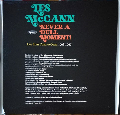 Les McCann - Never A Dull Moment! (Live From Coast To Coast 1966-1967) (3xVINYL RSD) |-