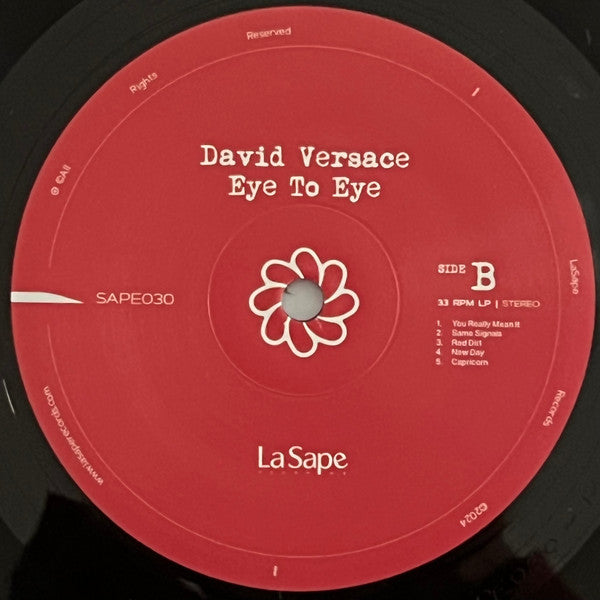 David Versace - Eye To Eye (VINYL) | Mint (M) Mint (M)-