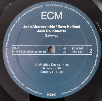 John Abercrombie, Dave Holland, Jack DeJohnette - Gateway (VINYL) *DISCOUNTED* |-