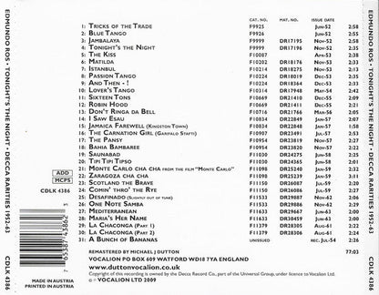 Tonight's The Night - Decca Rarities 1952-63 *CD* | Mint (M) Mint (M)-