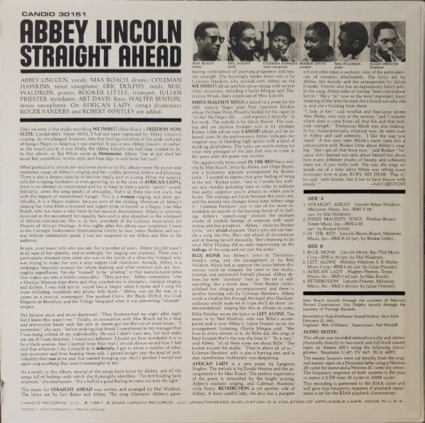 Abbey Lincoln - Straight Ahead | Mint (M) Mint (M)-