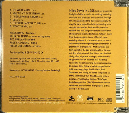 Relaxin' With The Miles Davis Quintet *SACD/HYBRID* | Mint (M) Near Mint (NM)-