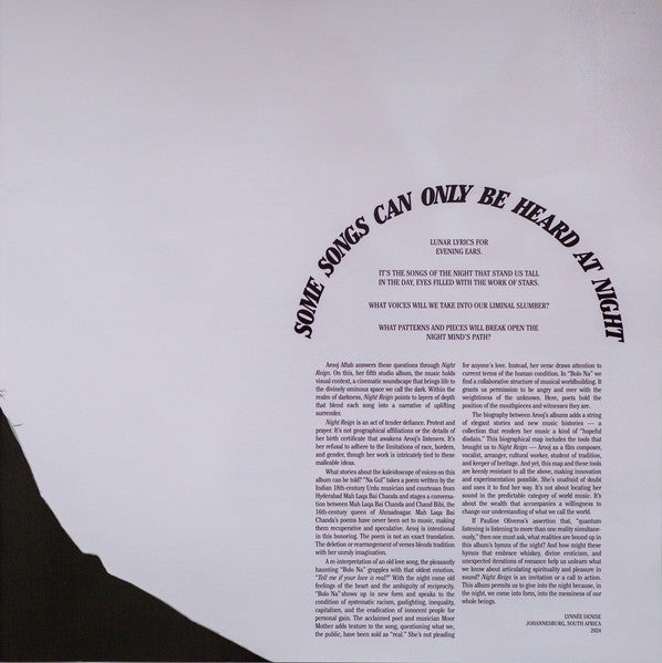 Arooj Aftab - Night Reign (VINYL) | Mint (M) Mint (M)-