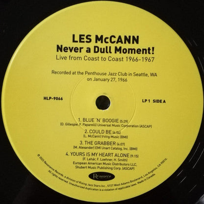 Les McCann - Never A Dull Moment! (Live From Coast To Coast 1966-1967) (3xVINYL RSD) |-