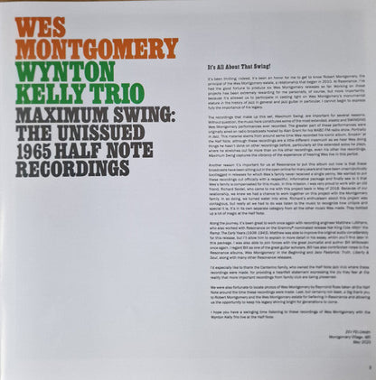Wes Montgomery - Maximum Swing: The Unissued 1965 Half Note Recordings (3xVINYL RSD) |-