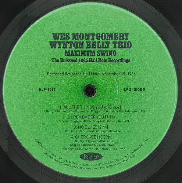 Wes Montgomery - Maximum Swing: The Unissued 1965 Half Note Recordings (3xVINYL RSD) |-