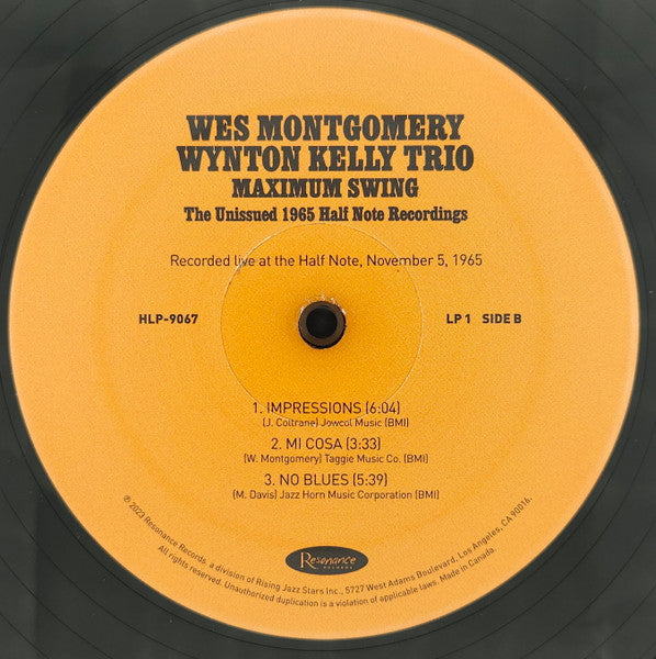 Wes Montgomery - Maximum Swing: The Unissued 1965 Half Note Recordings (3xVINYL RSD) |-
