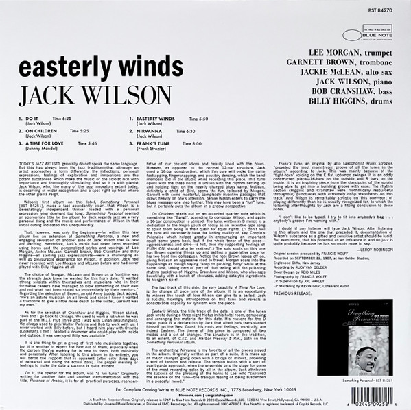 Jack Wilson - Easterly Winds (Blue Note Tone Poet Series) (VINYL) | Mint (M) Mint (M)-