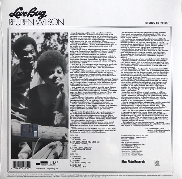 Reuben Wilson - Love Bug (Blue Note Classic Vinyl Series) (VINYL) | Mint (M) Mint (M)-