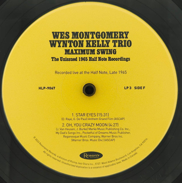 Wes Montgomery - Maximum Swing: The Unissued 1965 Half Note Recordings (3xVINYL RSD) |-