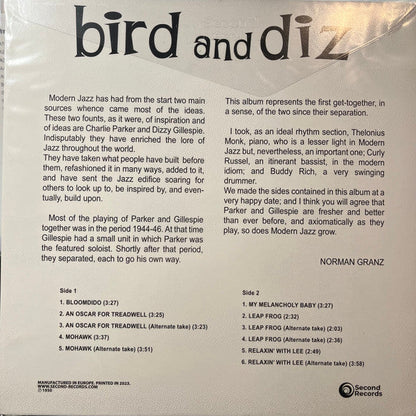 Charlie Parker - Bird And Diz (MARBLE VINYL) |-