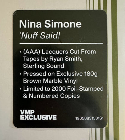 'Nuff Said! (VMP | BROWN MARBLE VINYL) | Mint (M) Mint (M)-