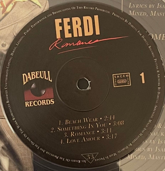 Ferdi (13) - Romance (CLEAR VINYL) | Mint (M) Mint (M)-