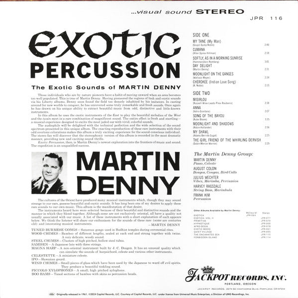 Martin Denny - Exotic Percussion (SEA GLASS VINYL) | Mint (M) Mint (M)-