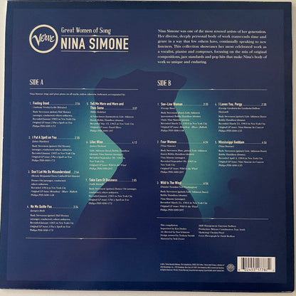Nina Simone - Great Women Of Song (TRANSLUCENT BLUE W/ BLACK SWIRL VINYL) | Mint (M) Mint (M)-