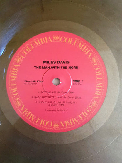 Miles Davis - The Man With The Horn (GOLD & BLACK MARBLE VINYL) | Mint (M) Mint (M)-