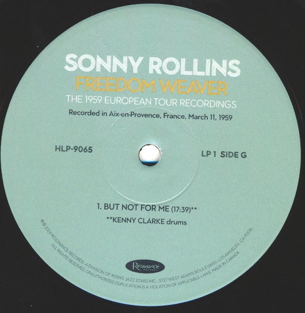 Sonny Rollins - Freedom Weaver (The 1959 European Tour Recordings) | Mint (M) Mint (M)-