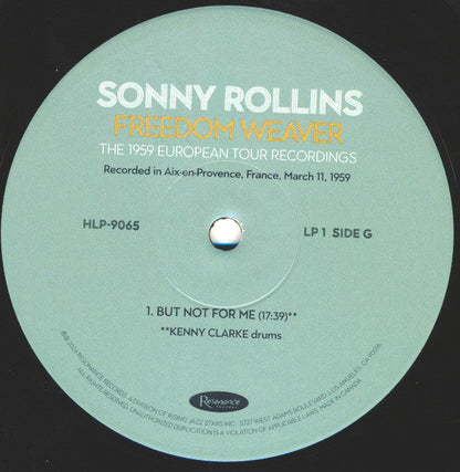 Sonny Rollins - Freedom Weaver (The 1959 European Tour Recordings) | Mint (M) Mint (M)-