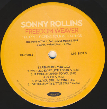 Sonny Rollins - Freedom Weaver (The 1959 European Tour Recordings) | Mint (M) Mint (M)-