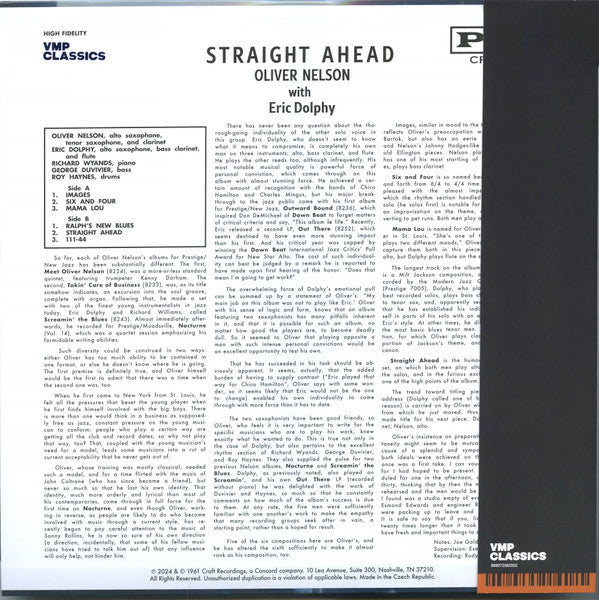 Oliver Nelson - Straight Ahead | Mint (M) Mint (M)-