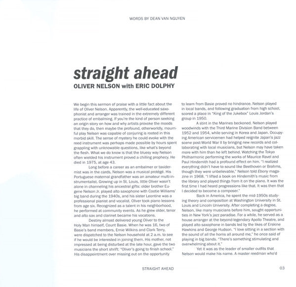 Oliver Nelson - Straight Ahead | Mint (M) Mint (M)-