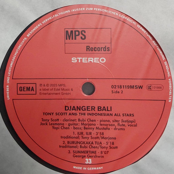 Tony Scott (2) - Djanger Bali (VINYL) |-