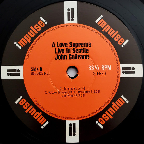 A Love Supreme: Live In Seattle *DINGED* (2xVINYL) | Mint (M) Excellent+ (EX+)-
