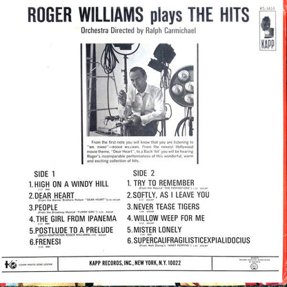 Roger Williams (2) - Roger Williams Plays The Hits *SEALED* | Mint (M) Mint (M)-