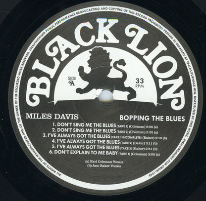 Miles Davis - Bopping The Blues (180 GRAM VINYL) | Mint (M) Mint (M)-