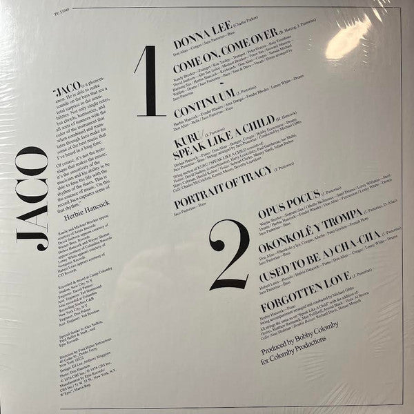 Jaco Pastorius - Jaco Pastorius (VINYL IMPORT 2026 REISSUE) |-
