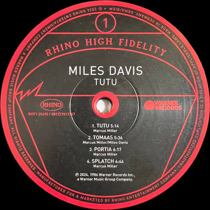 Miles Davis - Tutu (B&M EXCLUSIVE: SPECIAL INSERT) | Mint (M) Mint (M)-