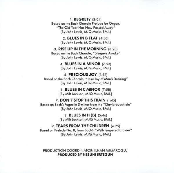 The Modern Jazz Quartet - Blues On Bach (CD) | Mint (M) Mint (M)-