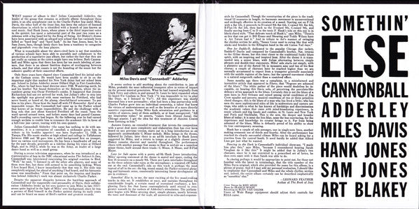 Cannonball Adderley - Somethin' Else (SACD / 6 TRACK CORRECTION) | Mint (M) Mint (M)-