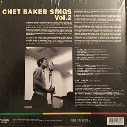 Chet Baker Sings Vol. 2 (VINYL) | Mint (M) Mint (M)-