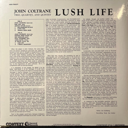 John Coltrane - Lush Life (BLACK VINYL LP) |-