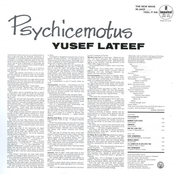 Yusef Lateef - Psychicemotus | Mint (M) Mint (M)-