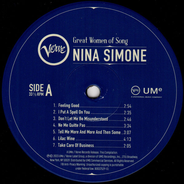 Nina Simone - Great Women Of Song | Mint (M)-